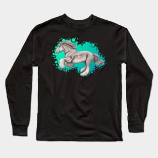 Shire Horse White Long Sleeve T-Shirt